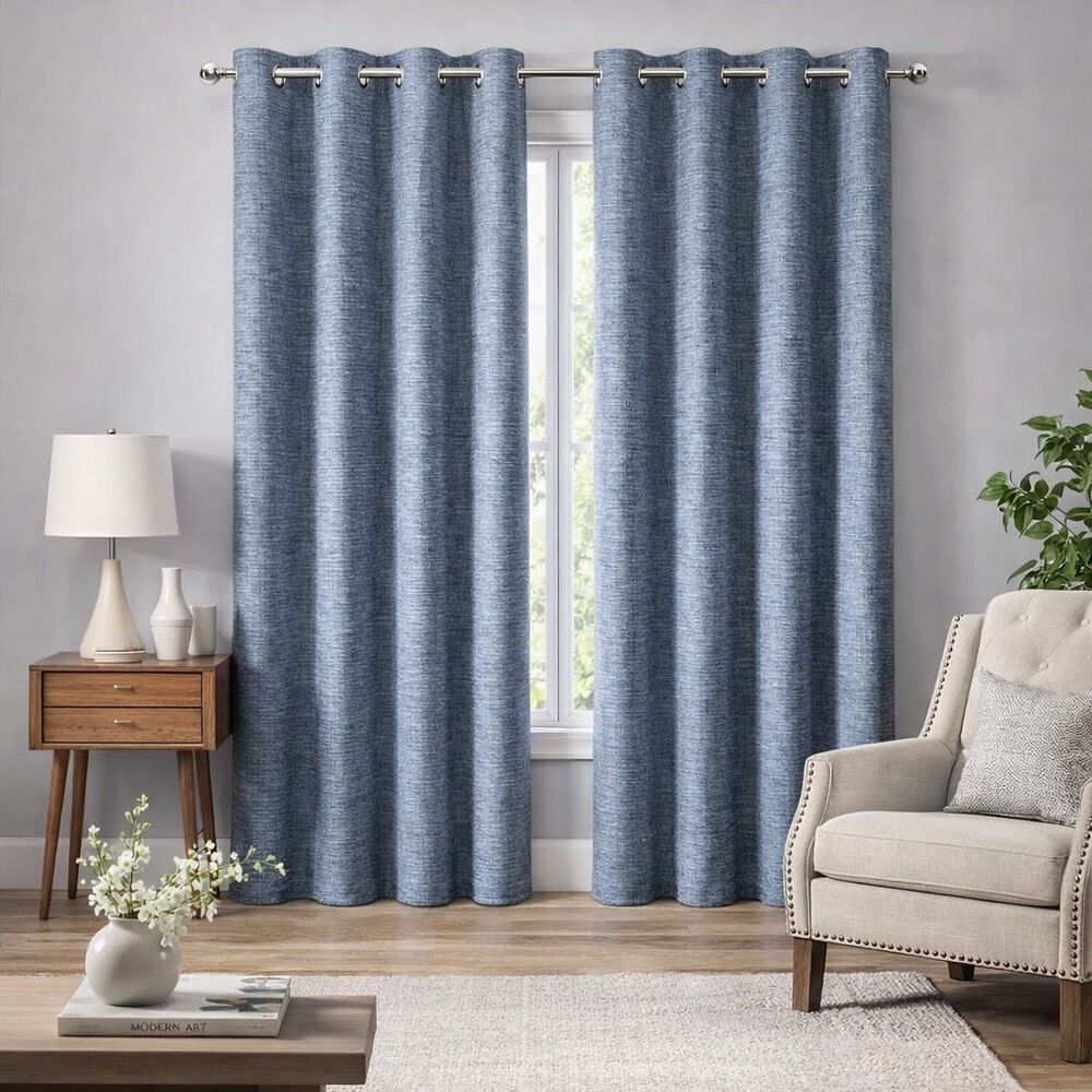 Total Blackout Turner Grommet Panel Blackout Lining 50 In x 84 In Navy ONE PANEL